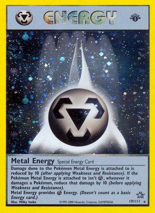 Metal Energy 019/111  - 1st Edition Holofoil Neo Genesis - Holo Rare