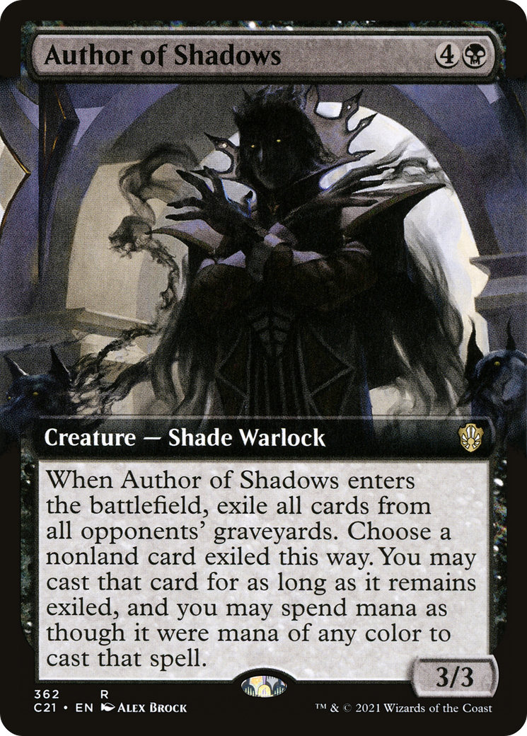 Author of Shadows (Extended Art) (C21-362)  - Commander 2021: (Extended Art)
