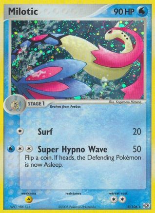 Milotic 008/106  - Reverse Holofoil Emerald - Holo Rare