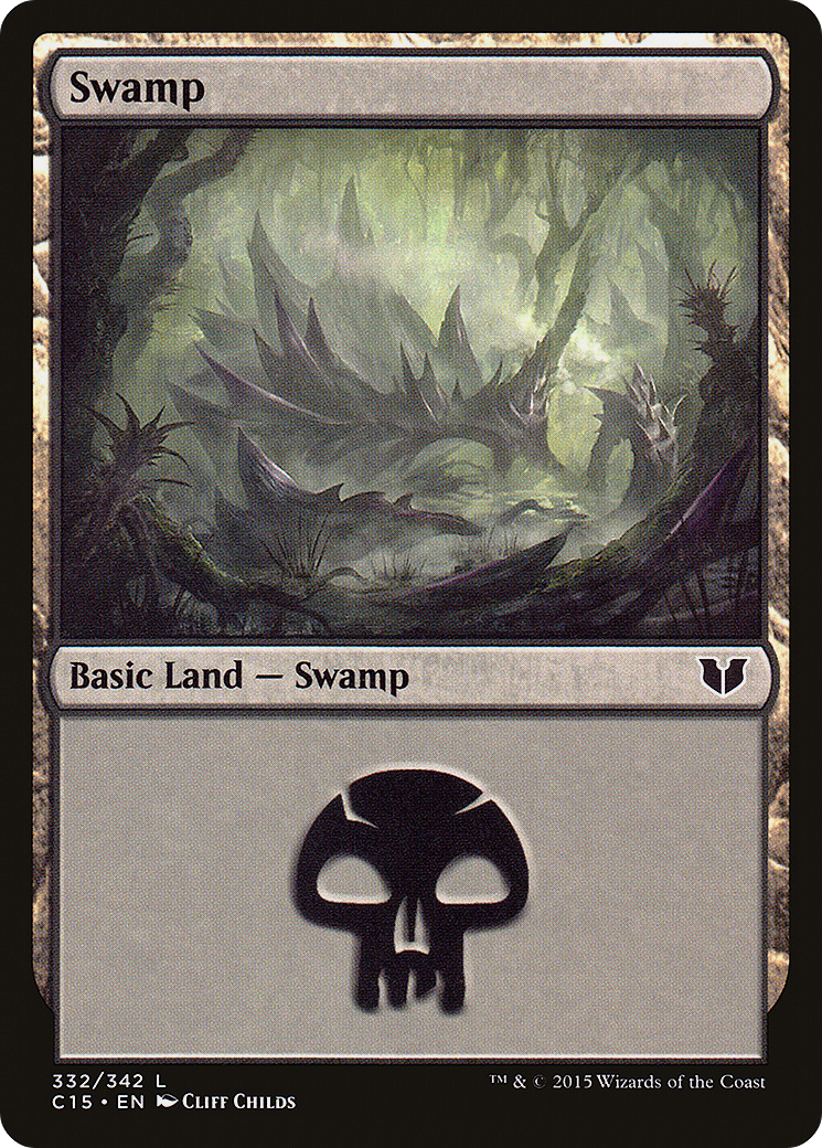 Swamp (332) (C15-332)  - Commander 2015