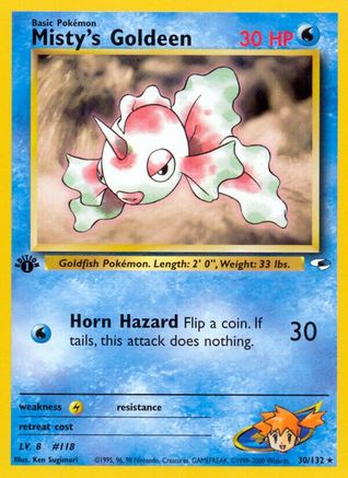 Misty's Goldeen (30) 030/132  - 1st Edition Gym Heroes - Rare