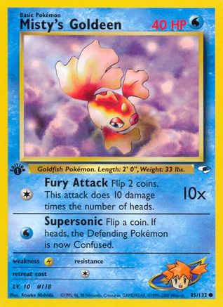 Misty's Goldeen (85) 085/132  - 1st Edition Gym Heroes - Common