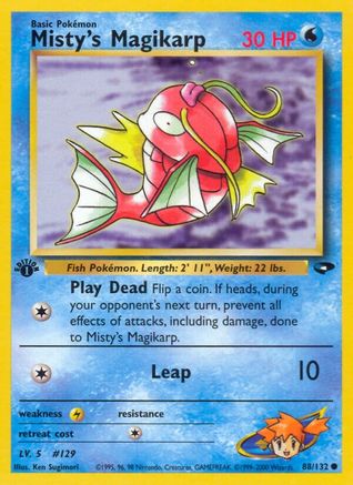 Misty's Magikarp 088/132  - 1st Edition Gym Challenge - Common