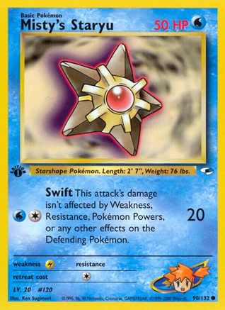 Misty's Staryu 090/132  - 1st Edition Gym Heroes - Common