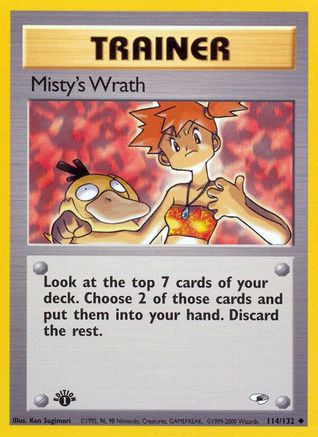 Misty's Wrath 114/132  - 1st Edition Gym Heroes - Uncommon