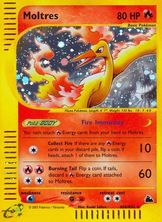 Moltres (H20) H20  - Holofoil Skyridge - Holo Rare