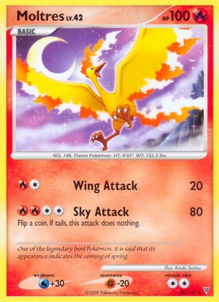 Moltres (36) 036  - Reverse Holofoil Supreme Victors - Rare