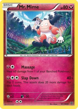 Mr. Mime 091/146  - Reverse Holofoil XY Base Set - Uncommon