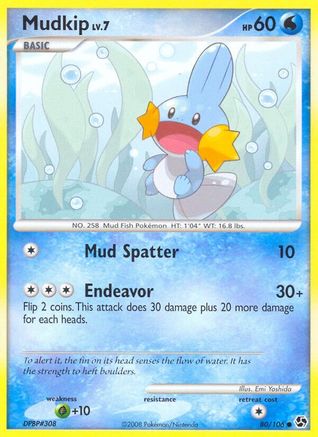 Mudkip 080/106  - Reverse Holofoil Great Encounters - Common