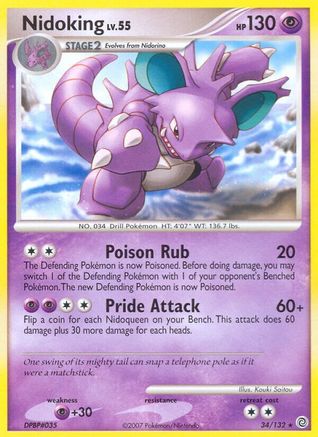 Nidoking 034  - Reverse Holofoil Secret Wonders - Rare