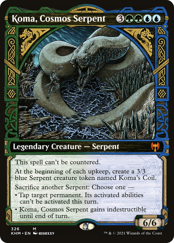 Koma, Cosmos Serpent (Showcase) (KHM-326) - Kaldheim: (Showcase) Foil