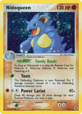 Nidoqueen 009  - Holofoil FireRed & LeafGreen - Holo Rare