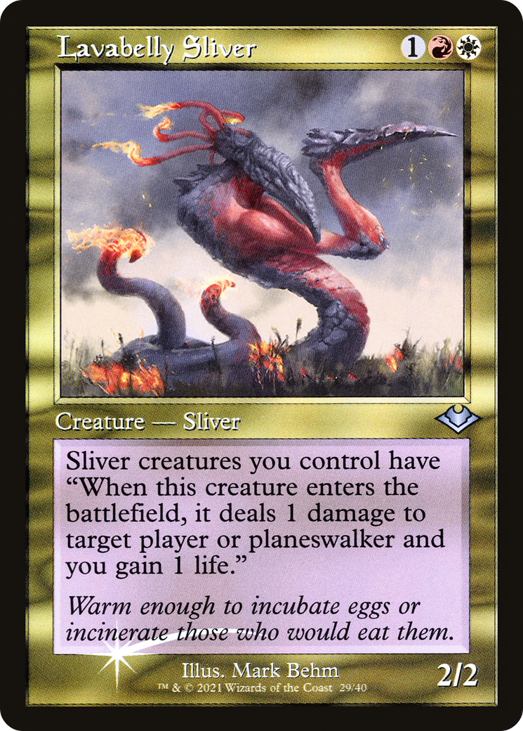 Lavabelly Sliver (Retro Frame) (MH1-029)  Foil - Modern Horizons 1 Timeshifts