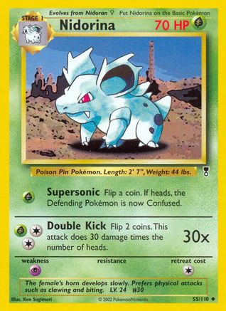 Nidorina 055  - Reverse Holofoil Legendary Collection - Uncommon
