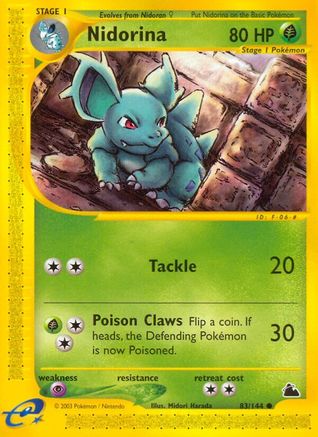 Nidorina 083  - Reverse Holofoil Skyridge - Common