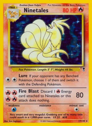 Ninetales 017  - Holofoil Legendary Collection - Holo Rare