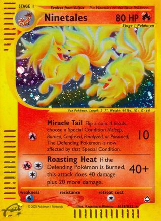 Ninetales (H19) H19  - Holofoil Aquapolis - Holo Rare