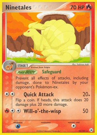 Ninetales 022  - Reverse Holofoil Hidden Legends - Rare