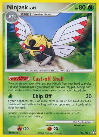Ninjask 067  - Reverse Holofoil Legends Awakened - Uncommon