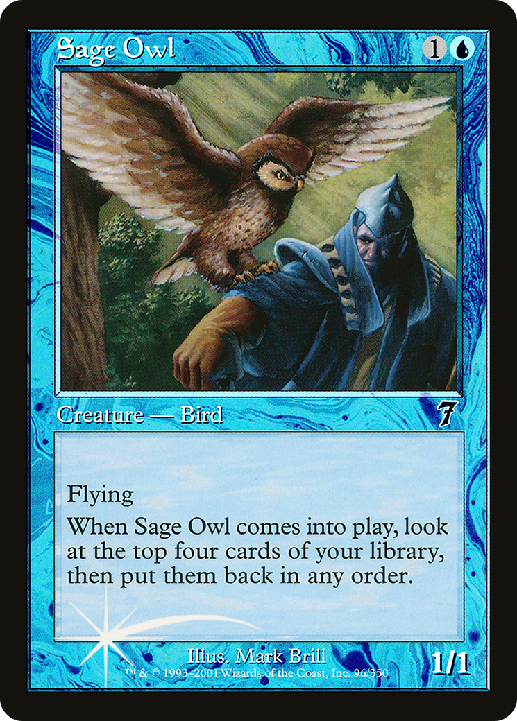 Sage Owl (7ED-96★) - Seventh Edition Foil