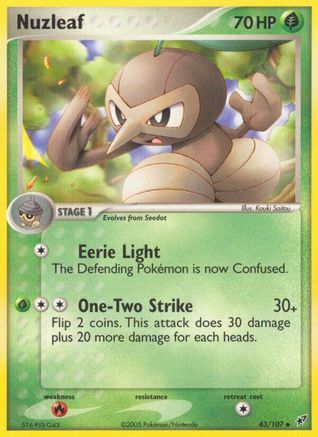 Nuzleaf 043  - Reverse Holofoil Deoxys - Uncommon