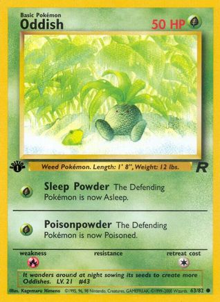 Oddish 063/82  - 1st Edition Team Rocket - Common