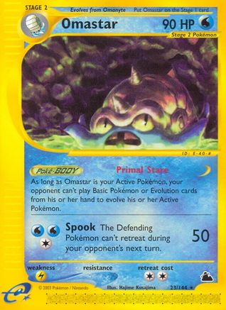 Omastar 023  - Reverse Holofoil Skyridge - Rare