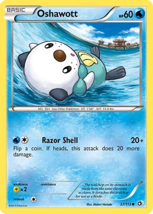 Oshawott 037/113  - Reverse Holofoil Legendary Treasures - Common