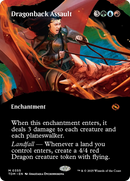 Dragonback Assault (Borderless) (TDM-355)  - Tarkir: Dragonstorm: (Showcase, enchantment)