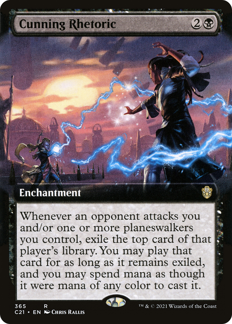Cunning Rhetoric (Extended Art) (C21-365)  - Commander 2021: (Extended Art)