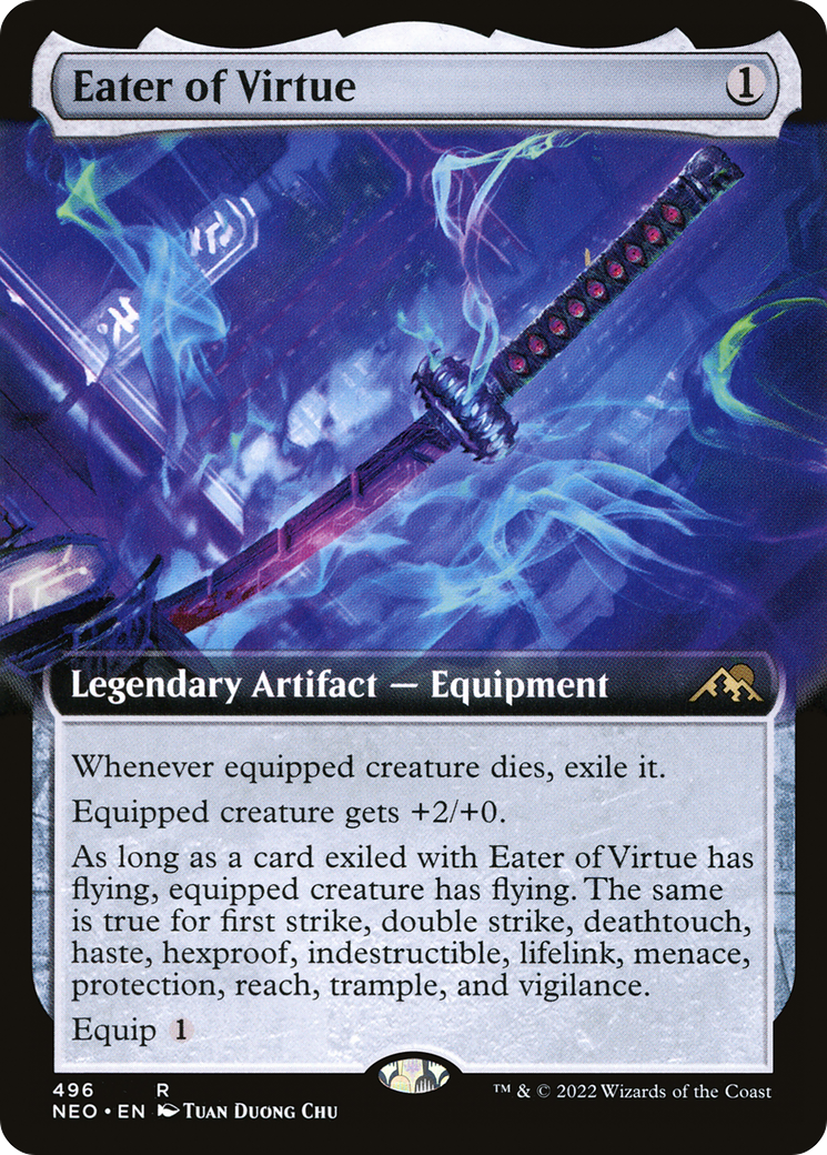 Eater of Virtue (Extended Art) (NEO-496)  Foil - Kamigawa: Neon Dynasty: (Extended Art)