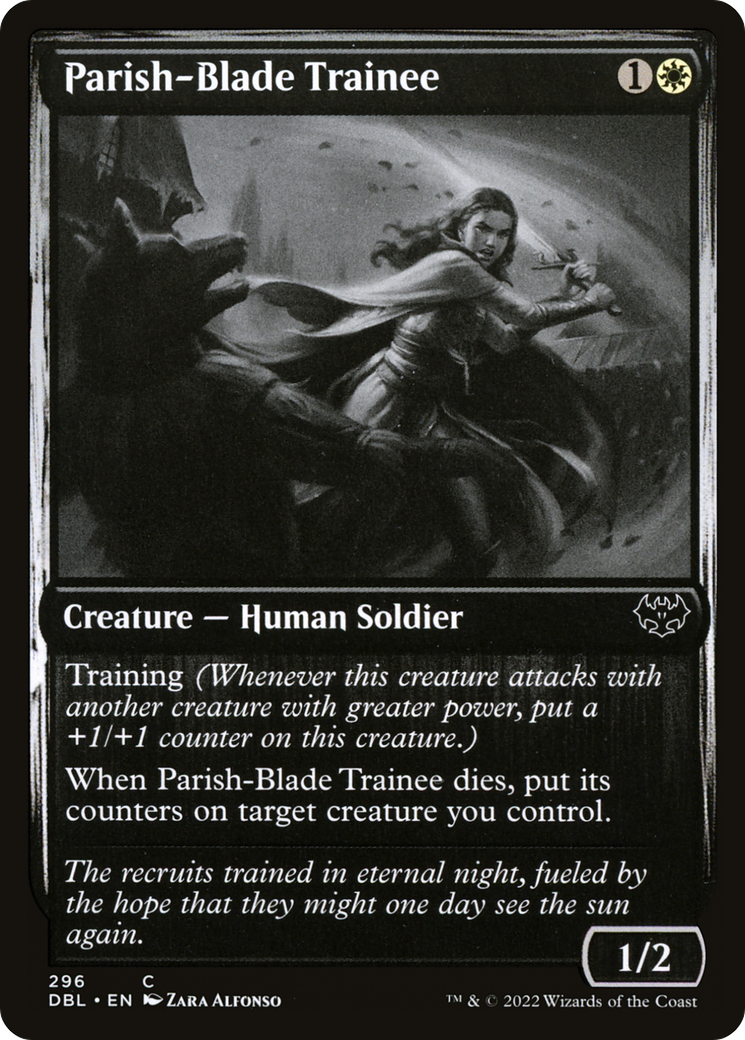 Parish-Blade Trainee (DBL-296)  Foil - Innistrad: Double Feature