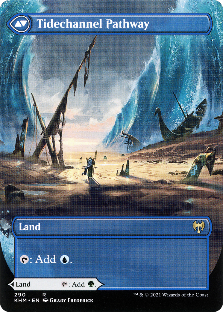 Barkchannel Pathway (Borderless) (KHM-290)  Foil - Kaldheim: (Showcase)