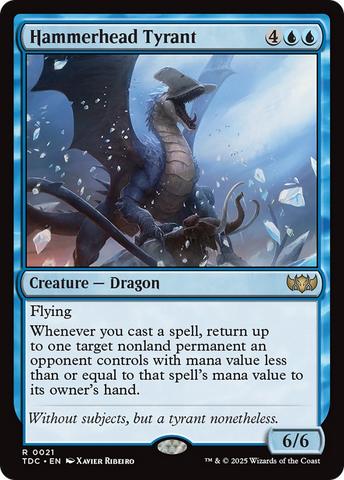 Hammerhead Tyrant (TDC-021)  - Commander: Tarkir: Dragonstorm