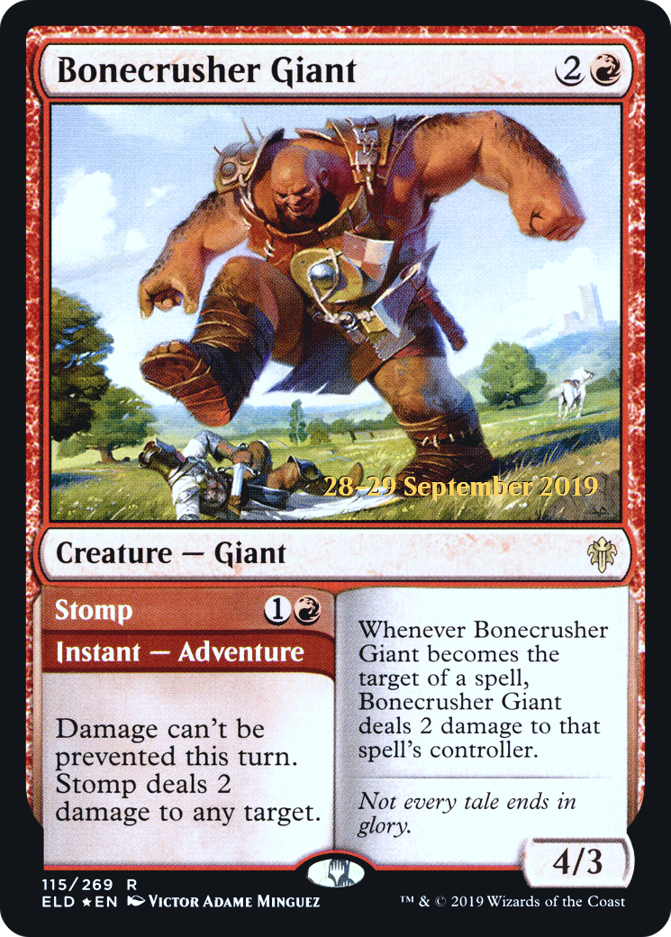 Bonecrusher Giant (PRE-115)  Foil - Throne of Eldraine Promos