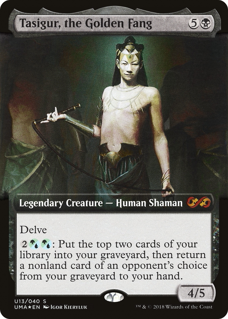 Tasigur, the Golden Fang (UMA:BT-U13)  Foil - Ultimate Box Topper: (Extended Art)