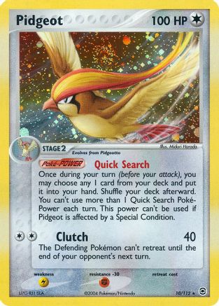 Pidgeot 010/112  - Reverse Holofoil FireRed & LeafGreen - Holo Rare