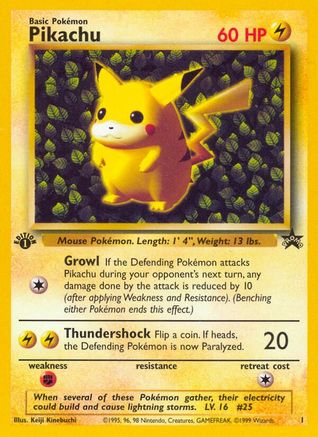 Pikachu (1) (Misprint) 001/53  - 1st Edition WoTC Promo - Promo