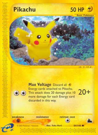 Pikachu 084  - Reverse Holofoil Skyridge - Common
