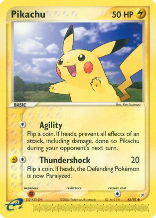 Pikachu 043/95  - Reverse Holofoil Team Magma vs Team Aqua - Common