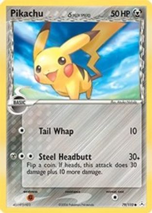 Pikachu (Delta Species) 079/110  - Reverse Holofoil Holon Phantoms - Common