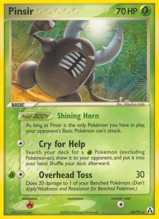 Pinsir 024  - Reverse Holofoil Legend Maker - Rare
