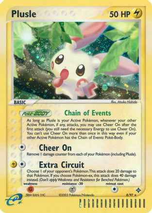 Plusle 008  - Reverse Holofoil Dragon - Holo Rare
