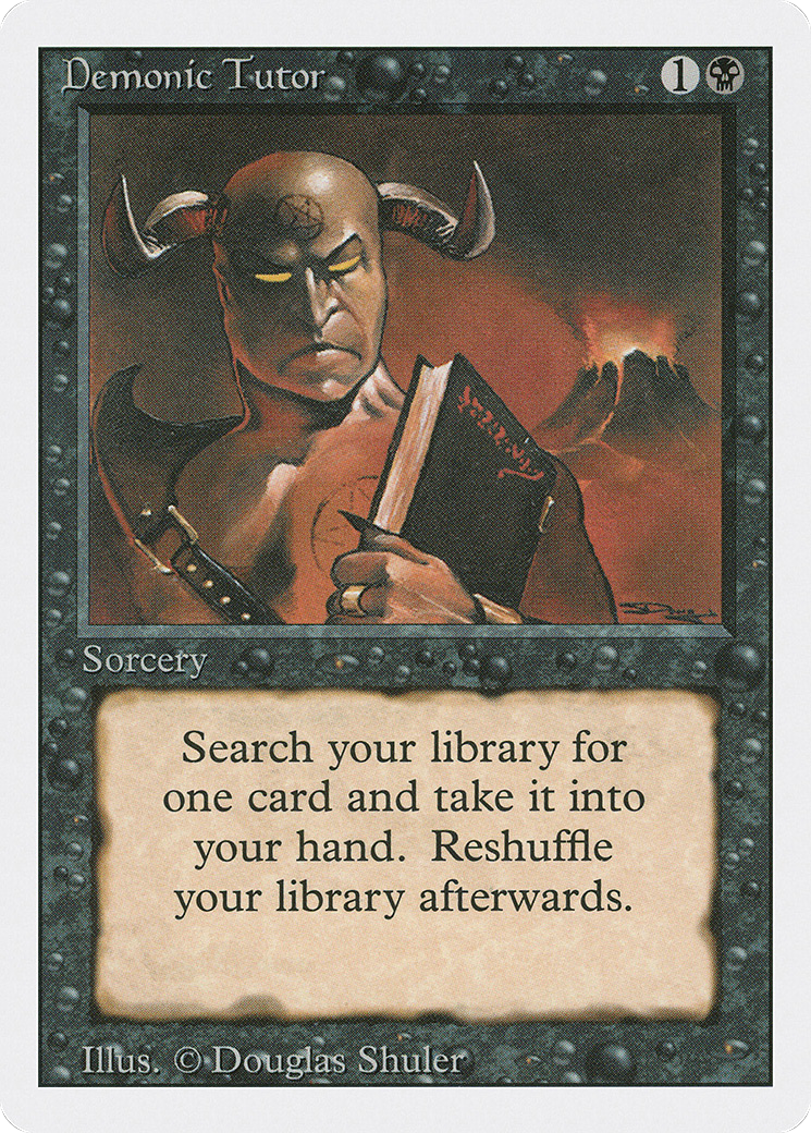 Demonic Tutor (3ED-)  - Revised Edition