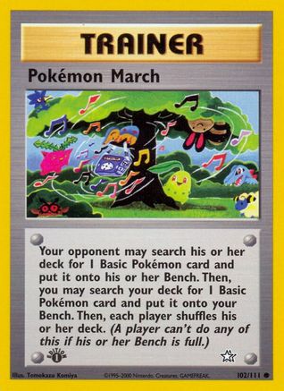 Pokemon March 102/111  - 1st Edition Neo Genesis - Common