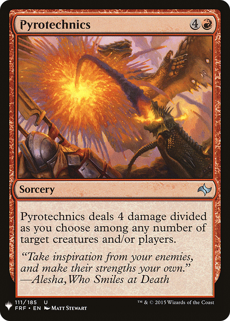 Pyrotechnics (LIST-FRF-111)  - The List