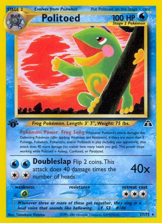 Politoed (27) 027/75  - Unlimited Neo Discovery - Rare