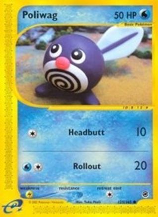 Poliwag 125  - Reverse Holofoil Expedition - Common