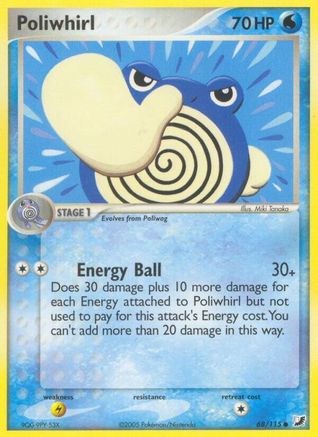 Poliwhirl 068/115  - Reverse Holofoil Unseen Forces - Common
