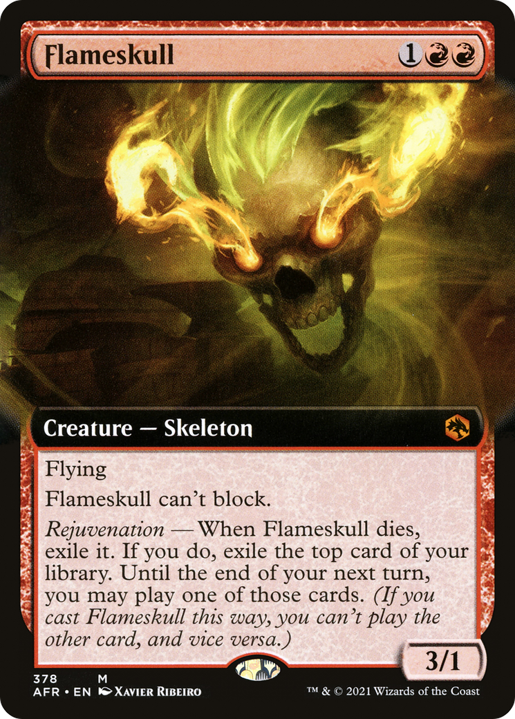 Flameskull (Extended Art) (AFR-378)  - Adventures in the Forgotten Realms: (Extended Art)